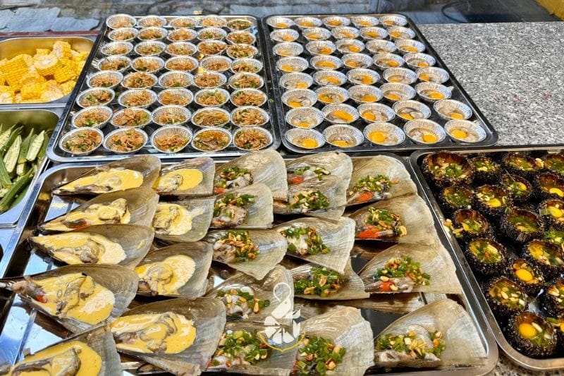 Buffet hải sản Đà Nẵng được nướng tự nhiên, giữ được hương vị biển cả tươi ngon