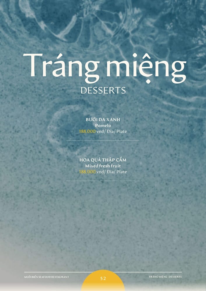 Thực đơn tráng miệng