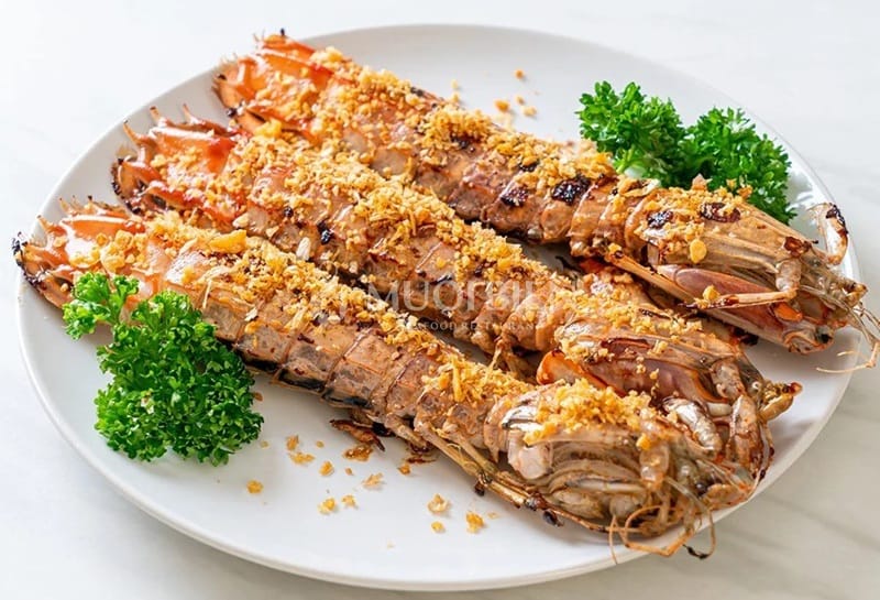 Tôm tít rang tỏi