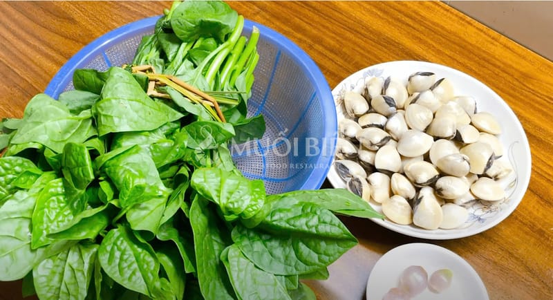 Canh nghêu nấu mồng tơi nghêu nấu canh gì