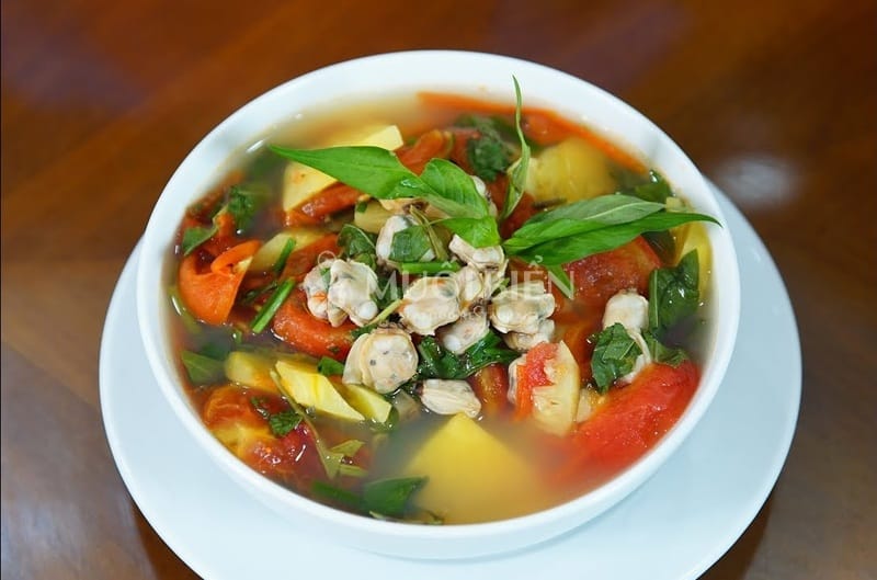 canh nghêu nấu thơm nghêu nấu gì ngon
