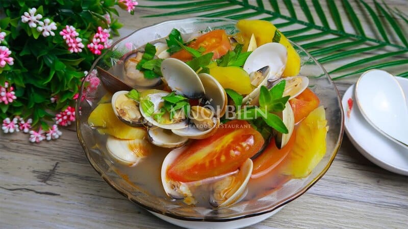 canh nghêu nấu thơm nghêu nấu canh gì
