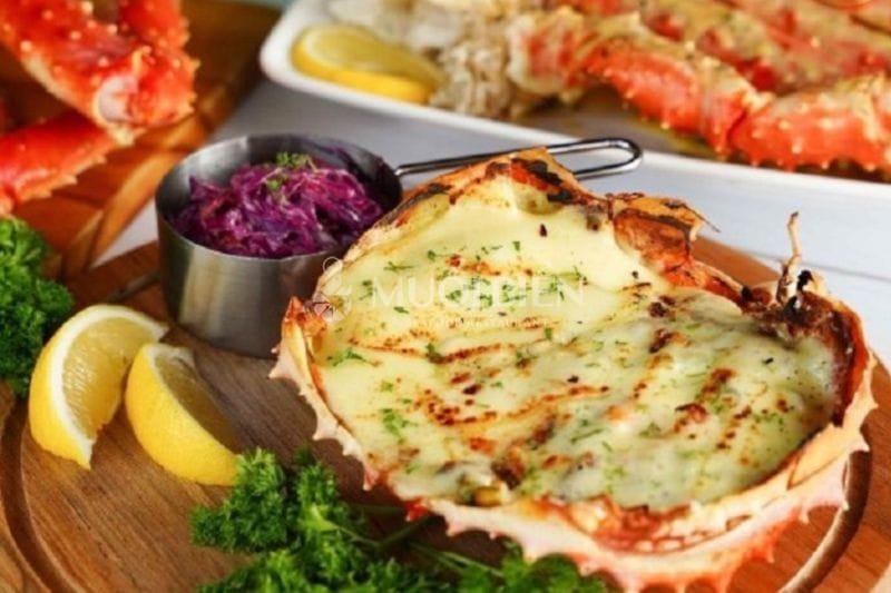 Baked king crab with cheese Danang king crab restaurant