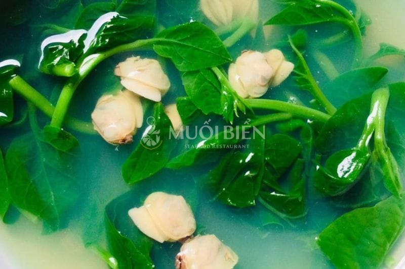 canh nghêu mồng tơi nghêu nấu gì ngon