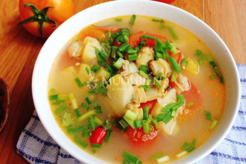canh nghêu với thơm nghêu làm gì ngon