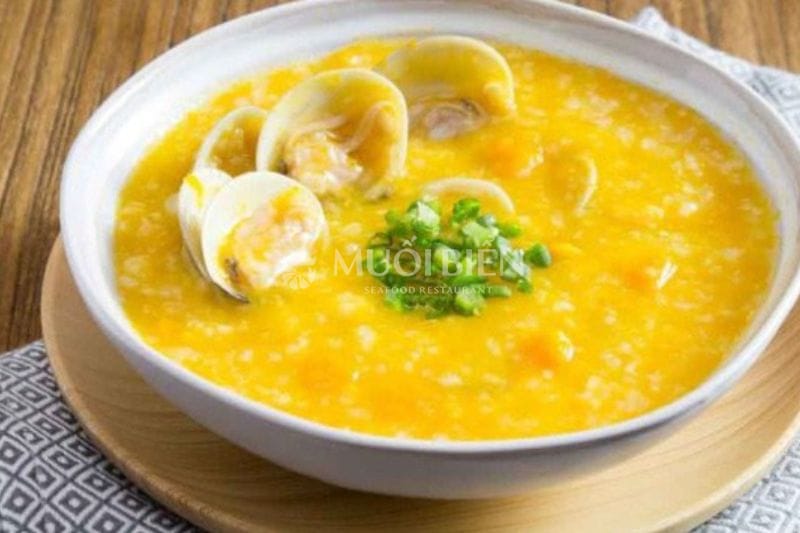 cháo nghêu bí đỏ cháo nghêu cho bé
