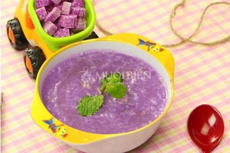 cháo nghêu khoai mỡ cháo nghêu cho bé