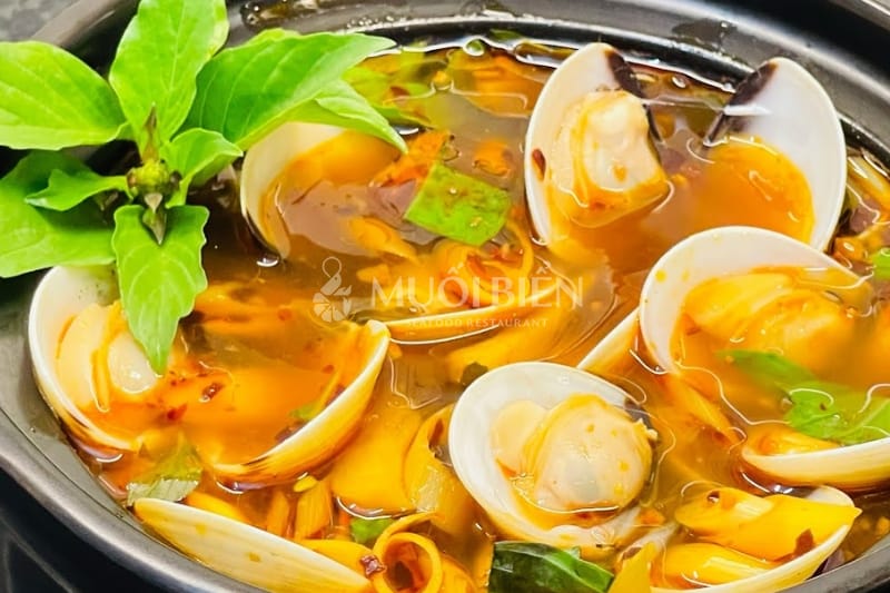 cách làm nghêu hấp Thái bằng gói lẩu Thái cách làm nghêu hấp Thái bằng gói lẩu Thái