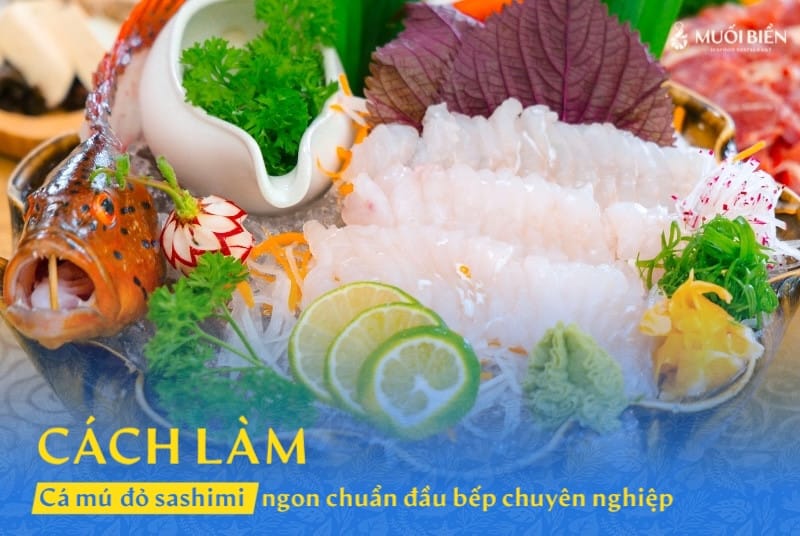 cá mú đỏ sashimi