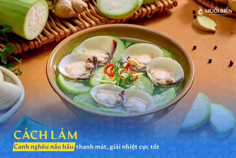 canh nghêu nấu bầu
