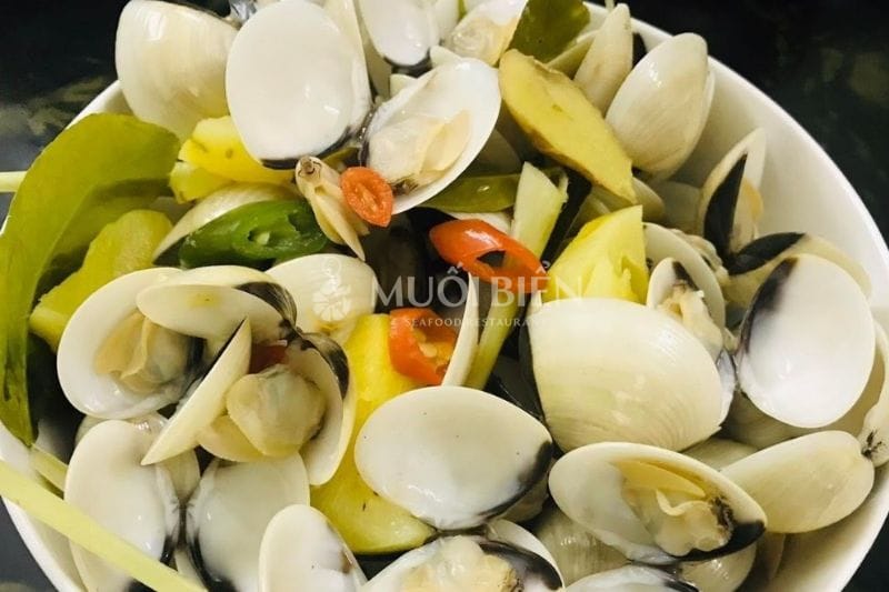 nghêu hấp sả nghêu nấu gì ngon