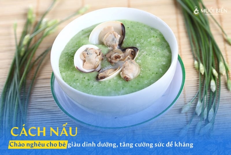 cháo nghêu cho bé