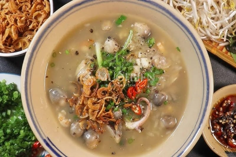 cháo nghêu nấm rơm nấu cháo nghêu