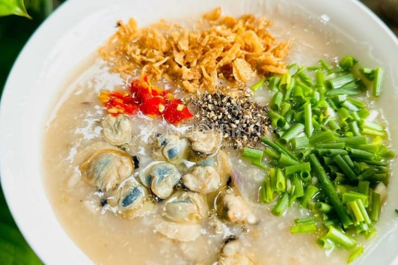 cháo nghêu nghêu trắng