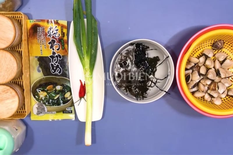 cách nấu canh nghêu rong biển