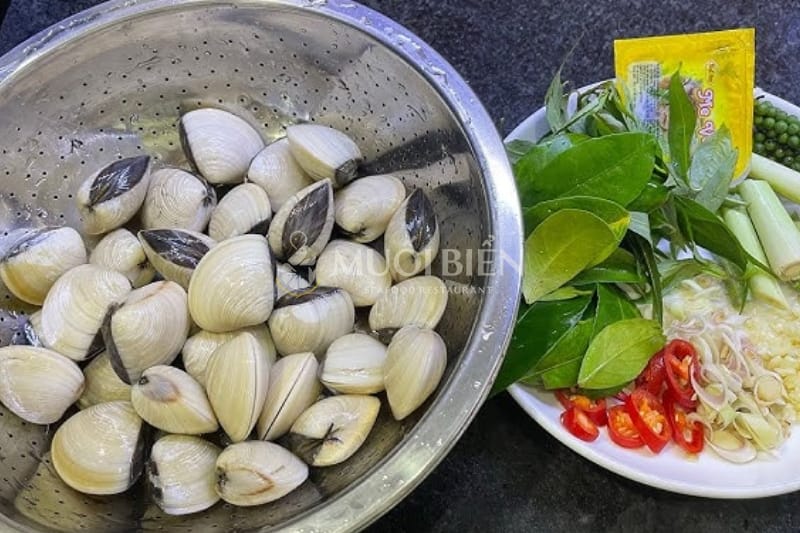 nguyên liệu làm nghêu sốt Thái cách làm nghêu sốt Thái