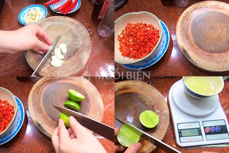 Sơ chế các nguyên liệu làm nước mắm cách làm nước mắm ăn nghêu hấp sả