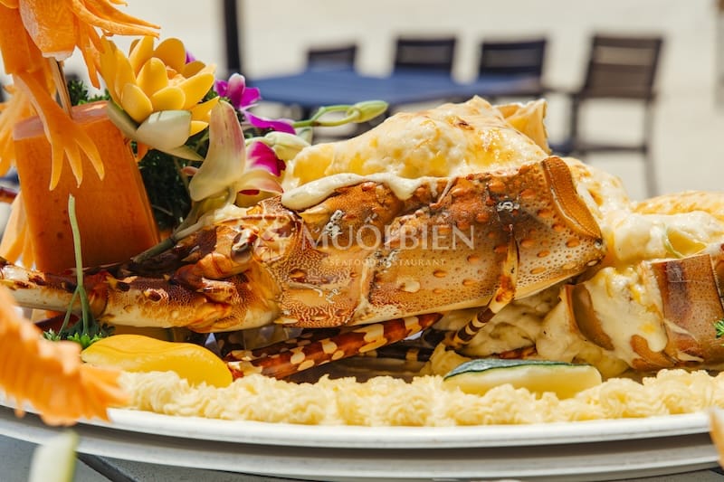 2 tầng hương vị hấp dẫn của tôm bỏ lò phô mai tôm hùm bông bỏ lò phô mai