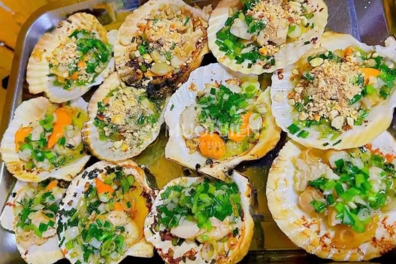 cách làm sò điệp nướng mỡ hành sò điệp nướng mỡ hành