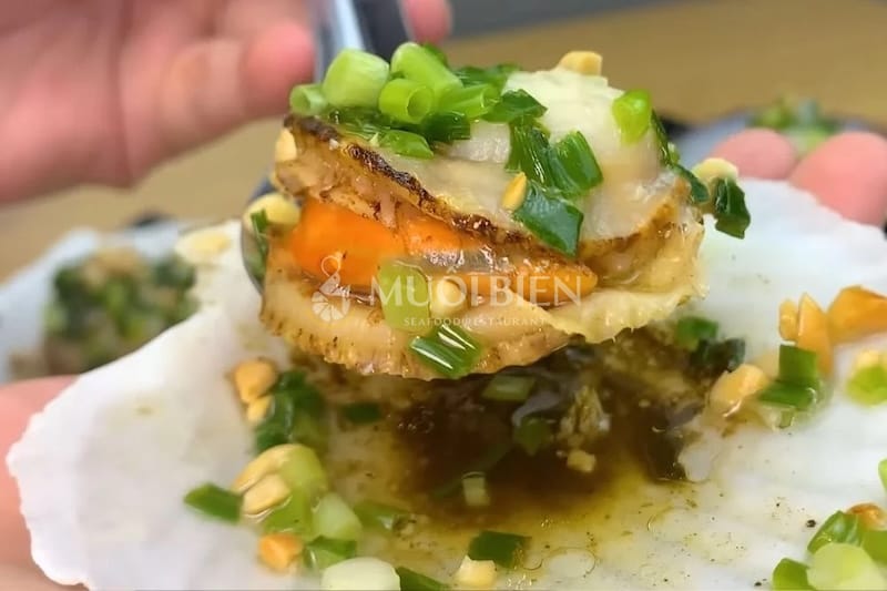 Sò điệp mỡ hành tại Muối Biển Seafood Restaurant sò điệp mỡ hành