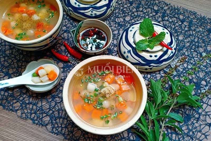 súp sò điệp rau củ súp sò điệp
