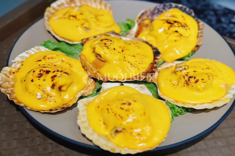 sò điệp nướng phô mai béo ngậy sò điệp nướng phô mai