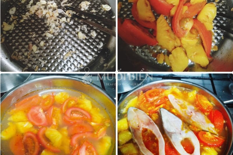Các bước chi tiết nấu canh chua cá chim cá chim nấu canh chua