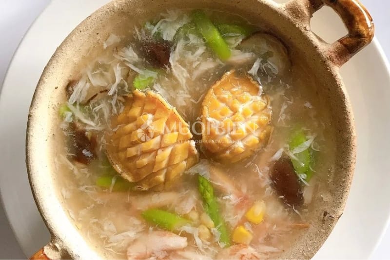 súp bào ngư cua và rau củ cách nấu súp bào ngư