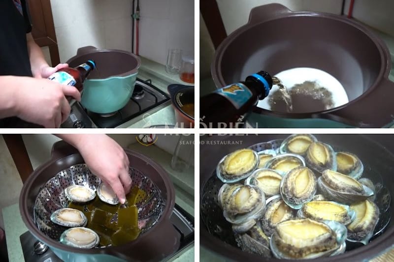 bào ngư hấp bia bào ngư hấp