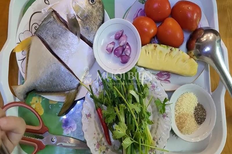 nguyên liệu làm canh chua cá chim Cá chim nấu cá chim