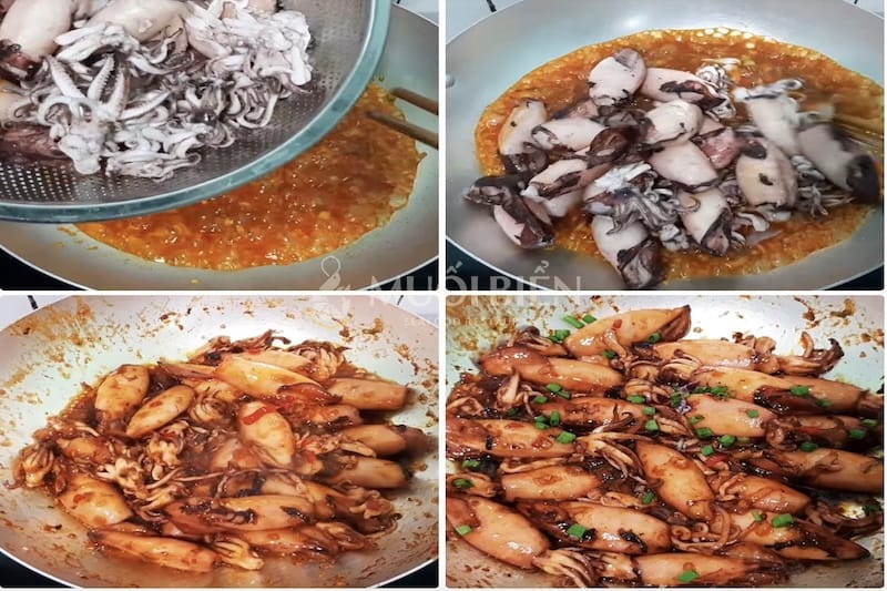 cách làm mực ống chiên nước mắm mực ống chiên nước mắm