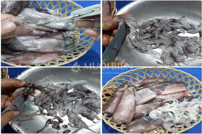 cách sơ chế mực ống mực ống chiên nước mắm