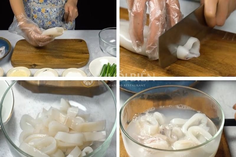 sơ chế mực ống chiên giòn Cách sơ chế mực trước khi làm món mực ống chiên giòn