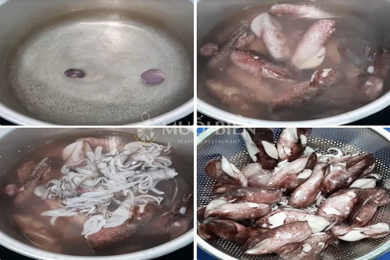 luộc mực ống mực ống chiên nước mắm