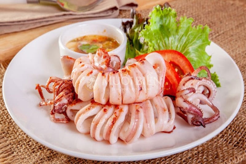 mực ống hấp giòn ngọt chế biến mực ống