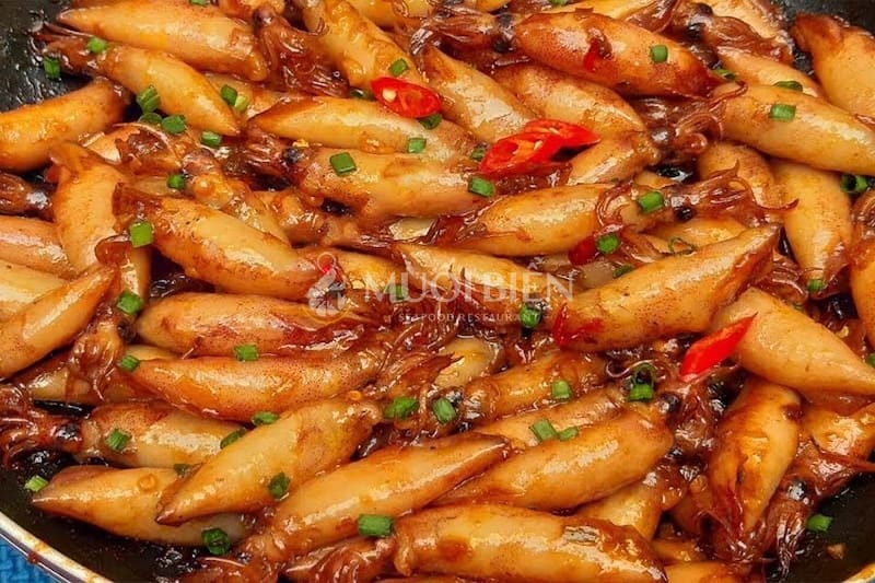 mực rim me chua ngọt chế biến mực ống