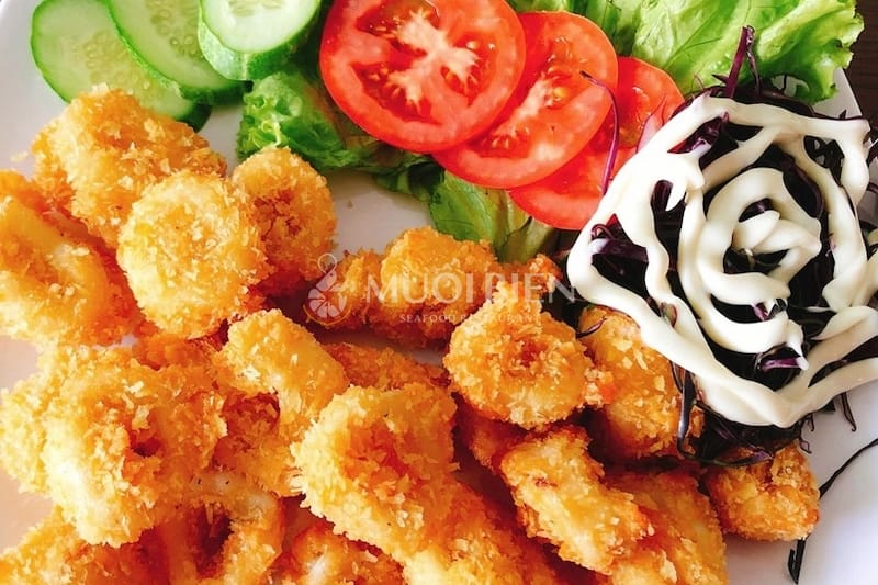 mực ống chiên giòn rụm chế biến mực ống