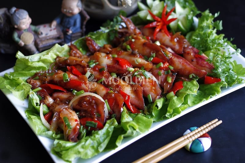 mực ống chiên nước mắm mực ống chiên nước mắm