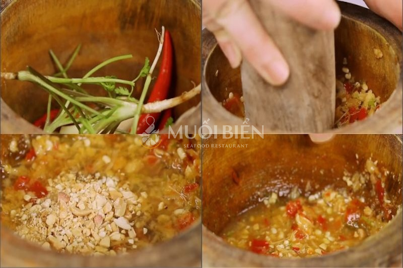 Cách làm nước chấm tỏi ớt rễ ngò đậu phộng thơm béo