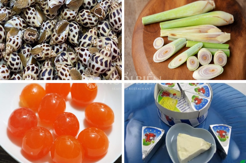 Nguyên liệu cơ bản để làm ốc hương sốt hoàng kim