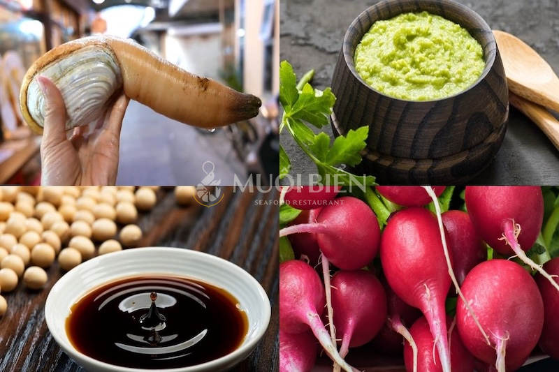 Nguyên liệu làm món sashimi ốc vòi voi