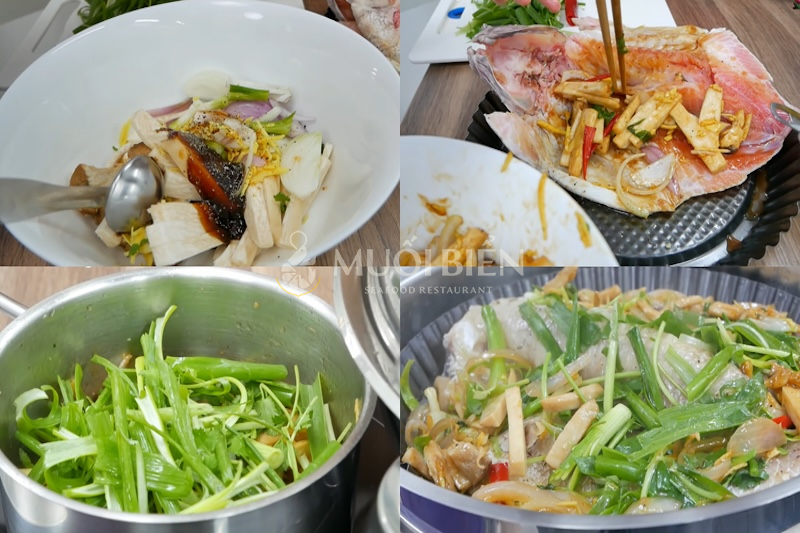 Cách làm cá diêu hồng hấp hành gừng thơm ngon