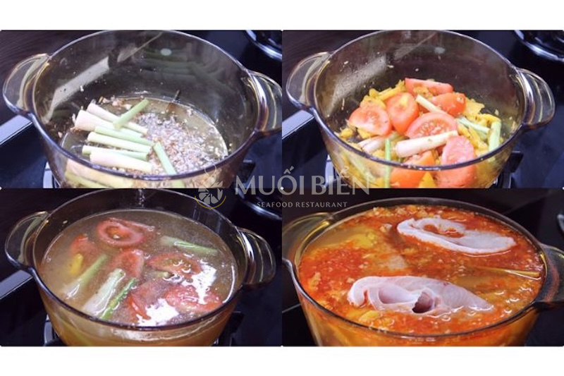 Cách nấu lẩu cá diêu hồng chua cay cực cuốn kiểu Thái