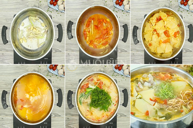 Cách nấu lẩu cá diêu hồng măng chua thơm ngon tại nhà