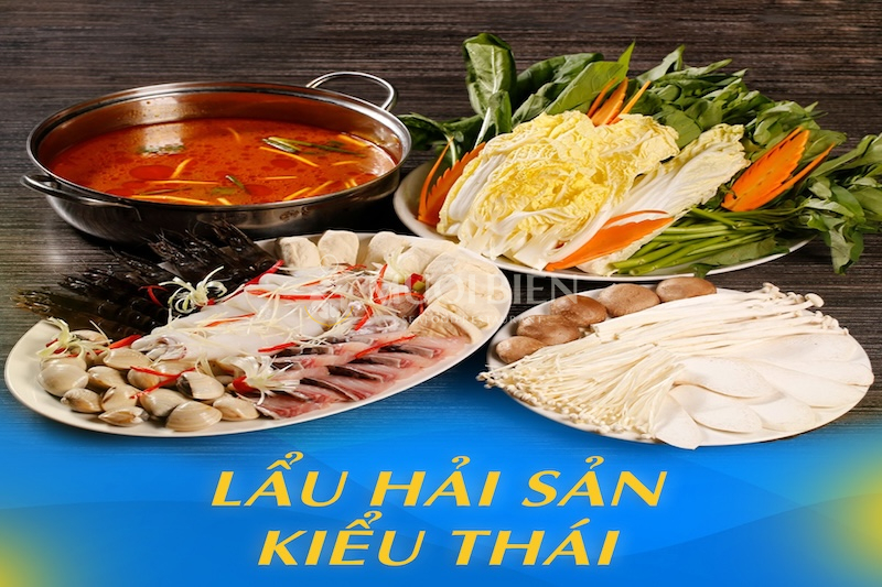 Lẩu hải sản kiểu Thái cực kỳ hấp dẫn và tươi ngon tại Muối Biển Seafood Restaurant
