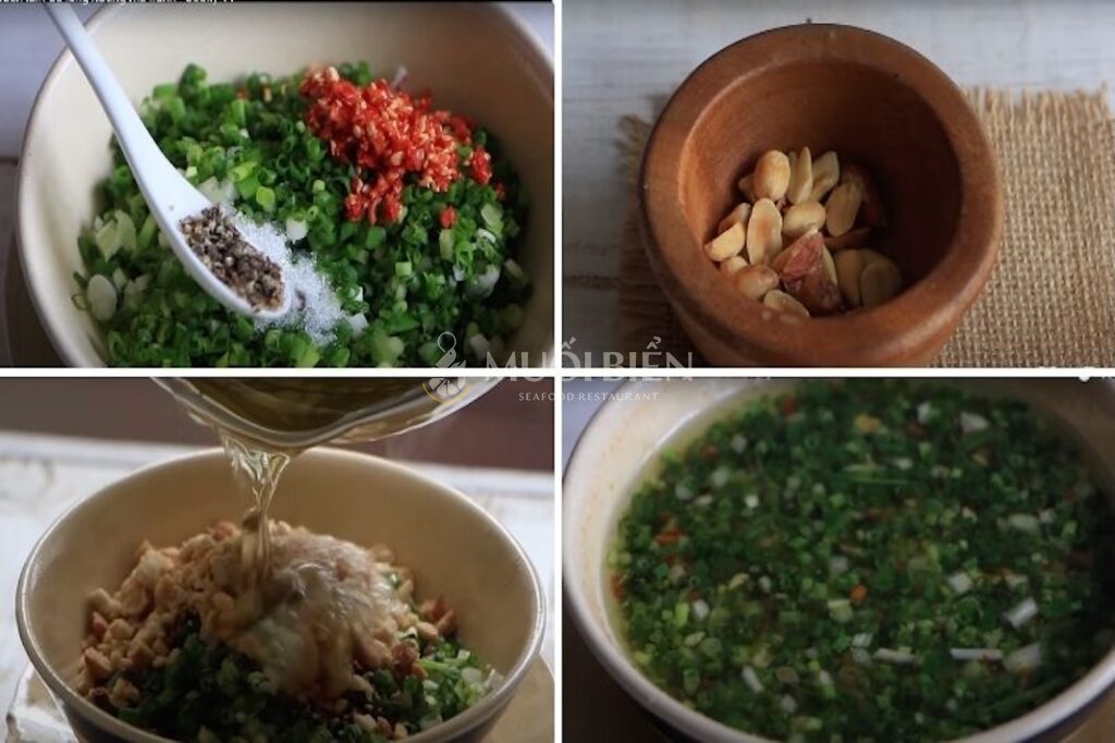 Cách làm mỡ hành thơm béo cho món sò lông nướng mỡ hành