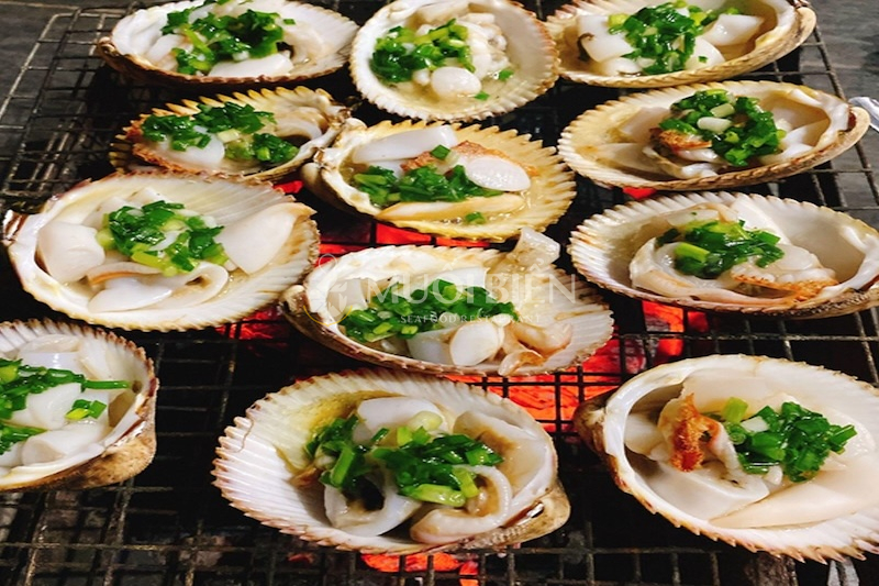 Cách nướng sò dương với mỡ hành