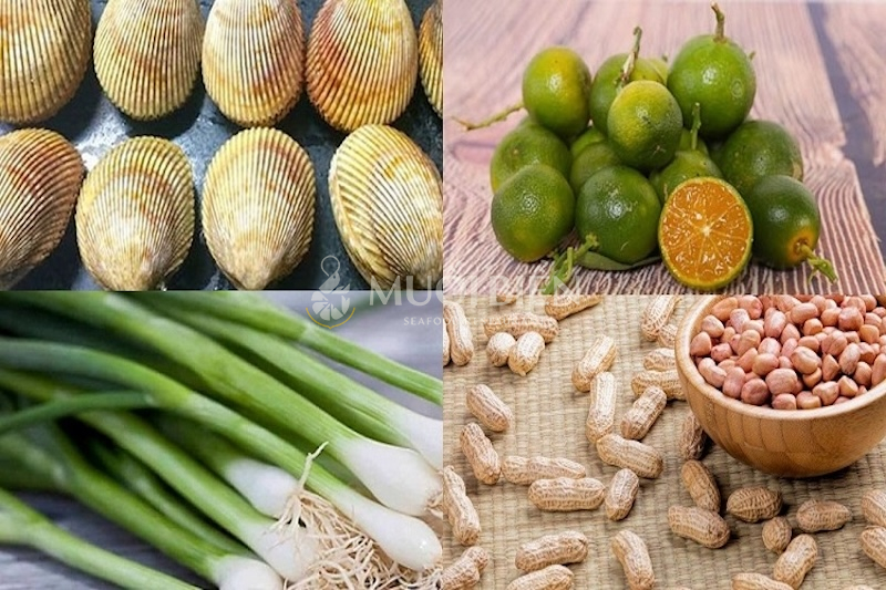 Nguyên liệu cần chuẩn bị cho món sò dương nướng mỡ hành