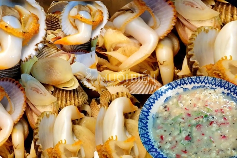 Thưởng thức sò dương hấp sả giòn ngọt, thơm ngon